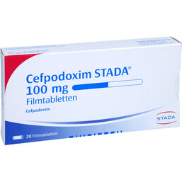 Abbildung: Cefpodoxim STADA 100 mg Filmtabletten 20 St, Filmtabletten PZN 04366666