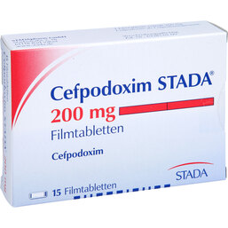 Abbildung: Cefpodoxim STADA 200 mg Filmtabletten 15 St, Filmtabletten PZN 04366761