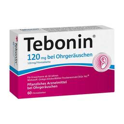 Abbildung: Tebonin 120 mg bei Ohrgeräuschen Filmtabletten Filmtabletten, 60 St PZN 04369222