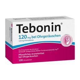 Abbildung: Tebonin 120 mg bei Ohrgeräuschen Filmtabletten Filmtabletten, 120 St PZN 04369251