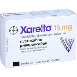 Abbildung: Xarelto 15 mg Filmtabletten 42 St, Filmtabletten PZN 04369452