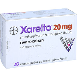 Abbildung: Xarelto 20 mg Filmtabletten 28 St, Filmtabletten PZN 04369481