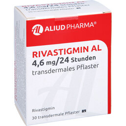 Abbildung: Rivastigmin AL 4,6 mg / 24 Std.transdermale Pflaster 30 St, Pflaster transdermal PZN 04369759