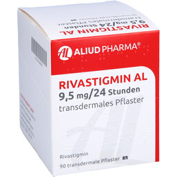 Abbildung: Rivastigmin AL 9,5 mg / 24 Std.transdermale Pflaster 90 St, Pflaster transdermal PZN 04369860