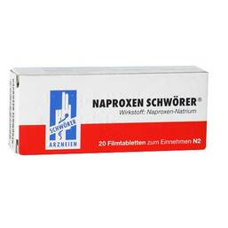 Abbildung: Naproxen Schwörer Filmtabletten Filmtabletten, 20 St PZN 04377144