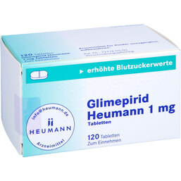 Abbildung: Glimepirid Heumann 1 mg Tabletten 120 St, Tabletten PZN 04378801