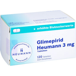 Abbildung: Glimepirid Heumann 3 mg Tabletten 120 St, Tabletten PZN 04378882
