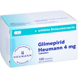 Abbildung: Glimepirid Heumann 4 mg Tabletten 120 St, Tabletten PZN 04378988