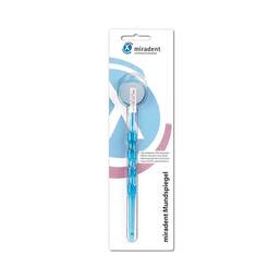 Abbildung: Miradent Mundspiegel beschlagsfrei blau transparent 1 St PZN 04386717