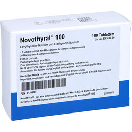 Abbildung: Novothyral 100 Tabletten 100 St, Tabletten PZN 04386723