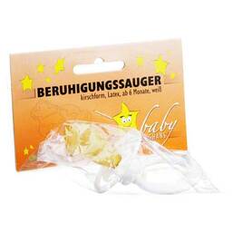 Abbildung: Beruhigungssauger Kirschform Latex ab 6 M.weiß 1 St PZN 04391954