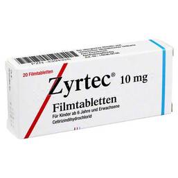 Abbildung: Zyrtec Filmtabletten Filmtabletten, 20 St PZN 04394326