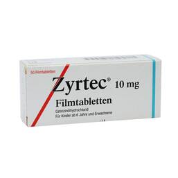 Abbildung: Zyrtec Filmtabletten Filmtabletten, 50 St PZN 04394332