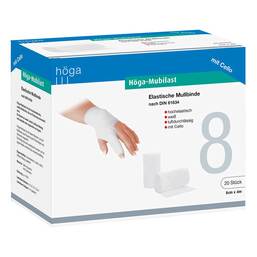 Abbildung: Höga Mubilast Fixierbinde 8cmx4m mit Cellophan 1 St, Binden PZN 04401517