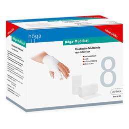 Abbildung: Höga Mubilast Fixierbinde 8cmx4m ohne Cellophan 20 St, Binden PZN 04401575