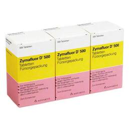 Abbildung: Zymafluor D 500 Tabletten 3X300 St, Tabletten PZN 04403019 