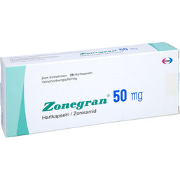 Abbildung: Zonegran 50 mg Hartkapseln 28 St, Hartkapseln PZN 04407276