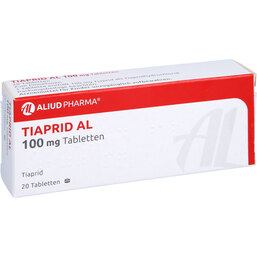 Abbildung: Tiaprid AL 100 mg Tabletten 20 St, Tabletten PZN 04408465