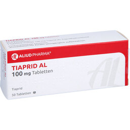 Abbildung: Tiaprid AL 100 mg Tabletten 50 St, Tabletten PZN 04408471