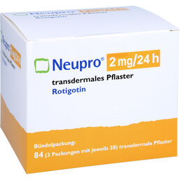 Abbildung: Neupro 2 mg / 24 h transdermale Pflaster 84 St, Pflaster transdermal PZN 04418825