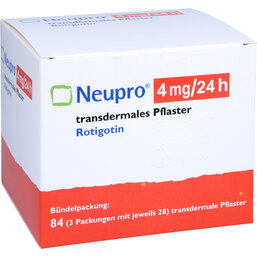 Abbildung: Neupro 4 mg / 24 h transdermale Pflaster 84 St, Pflaster transdermal PZN 04420584