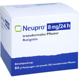 Abbildung: Neupro 8 mg / 24 h transdermale Pflaster 84 St, Pflaster transdermal PZN 04421477