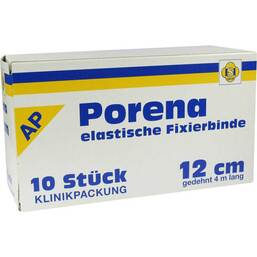 Abbildung: Porena elastische Mullbinde binde 12cm ohne Cello weiß 10 St, Binden PZN 04433339