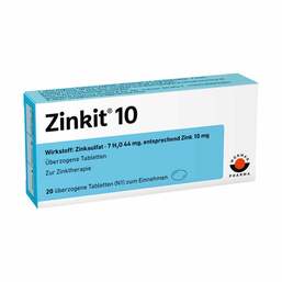 Abbildung: Zinkit 10 überzogene Tabletten Überzogene Tabletten, 20 St PZN 04435226