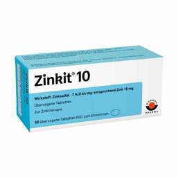 Abbildung: Zinkit 10 überzogene Tabletten Überzogene Tabletten, 100 St PZN 04435249