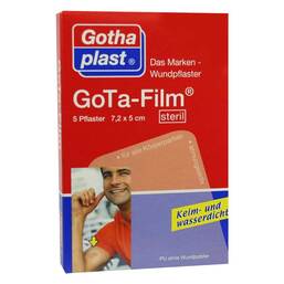 Abbildung: Gota Film steril 7,2x5cm Pfl 5 St, Pflaster PZN 04442396
