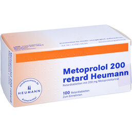 Abbildung: Metoprolol 200 retard Heuman 100 St, Retard-Tabletten PZN 04446655