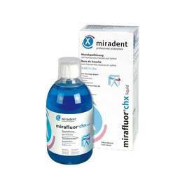 Abbildung: Miradent Mundspüllösung mirafluor chx 0,06% Lösung, 500 ml PZN 04446833