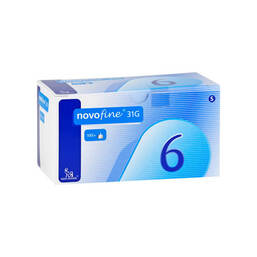 Abbildung: Novofine 6 Kanülen 0,25x6 mm 100 St, Kanüle PZN 04450579