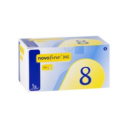 Abbildung: Novofine 8 Kanülen 0,30x8 mm Kanüle, 100 St PZN 04450585