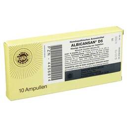 Abbildung: Albicansan D 5 Ampullen 10X1 ml, Ampullen PZN 04456814