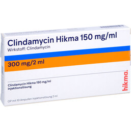 Abbildung: Clindamycin Hikma 300 mg Ampullen 10X2 ml, Ampullen PZN 04468473