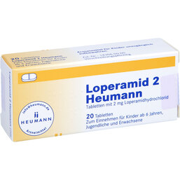 Abbildung: Loperamid 2 Heumann Tabletten 20 St, Tabletten PZN 04472983