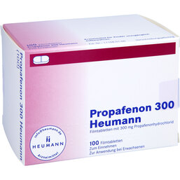 Abbildung: Propafenon 300 Heumann Filmtabletten 100 St, Filmtabletten PZN 04473161