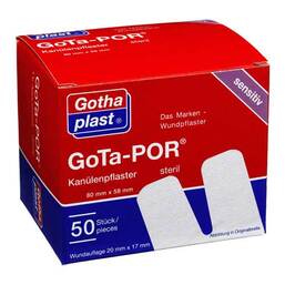 Abbildung: Gota-Por Kanülenpflaster 58x80 mm 50 St, Pflaster PZN 04473735