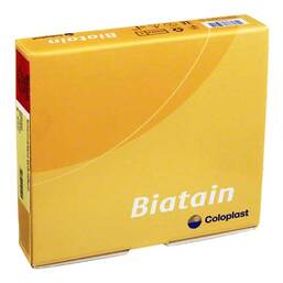 Abbildung: Biatain Schaumverband 10x10 cm sanft haftend 5 St, Verband PZN 04474166