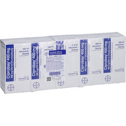 Abbildung: Ciprobay 400 mg Infusionslösung 5X200 ml, Infusionslösung PZN 04474539