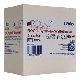 Abbildung: Rogg Synthetik Wattebinden 8cm x 3m 1 St, Binden PZN 04493005