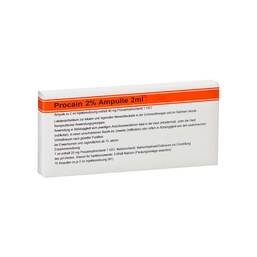 Abbildung: Procain Röwo 2% Ampullen 2 ml Ampullen, 10X2 ml PZN 04493867