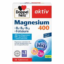 Abbildung: Doppelherz Magnesium 400 mg Tabletten Tabletten, 30 St PZN 04494507