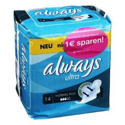 Abbildung: Always Ultra Normal Plus Binden, 14 St PZN 04509396