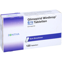 Abbildung: Glimepirid Winthrop 6 mg Tabletten 120 St, Tabletten PZN 04516663