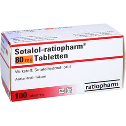 Abbildung: Sotalol ratiopharm 80 mg Tabletten 100 St, Tabletten PZN 04524243