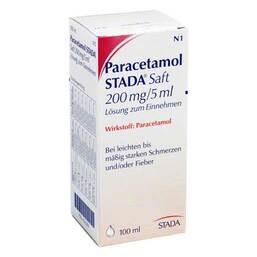 Abbildung: Paracetamol STADA Saft 200 mg / 5 ml Lösung zum Einnehmen, 100 ml PZN 04525857