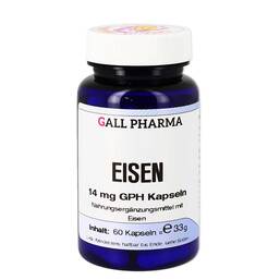 Abbildung: Eisen 14 mg GPH Kapseln Kapseln, 60 St PZN 04527744