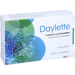 Abbildung: Daylette 0,02 mg / 3 mg Filmtabletten 6X28 St, Filmtabletten PZN 04529068